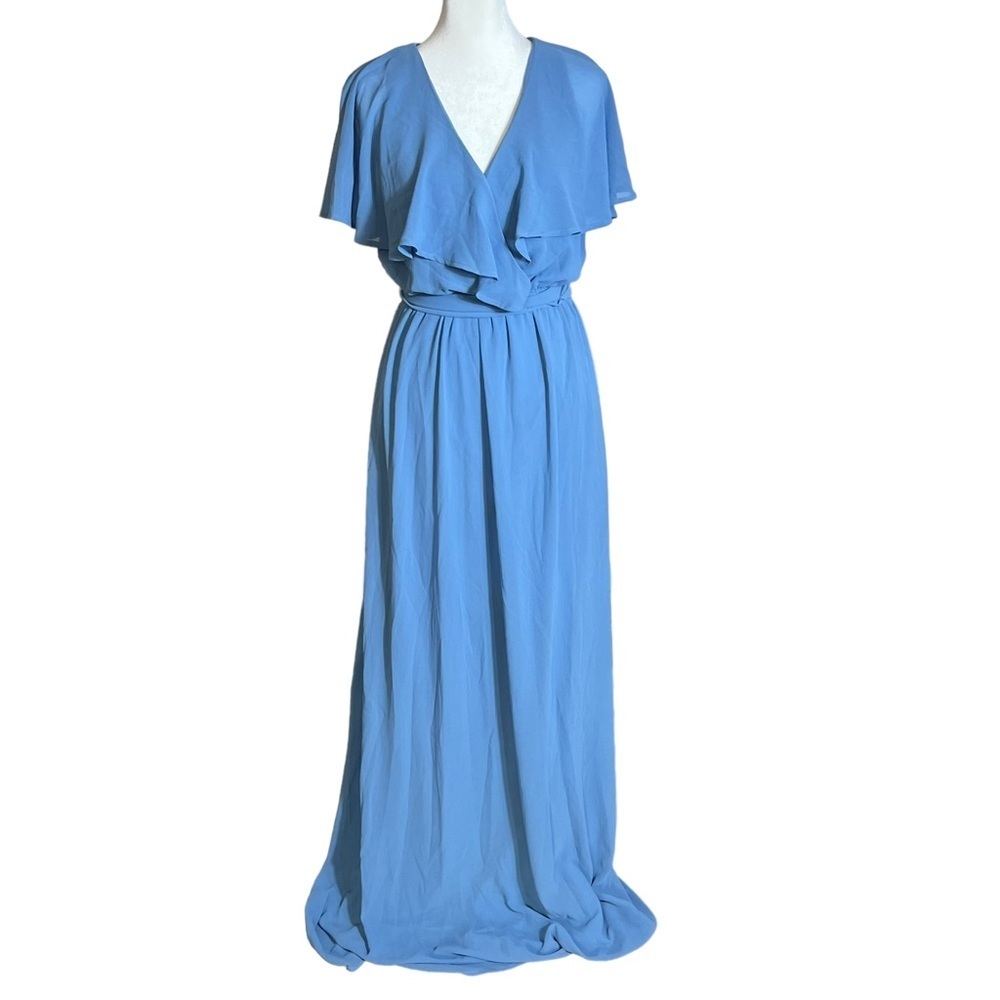 Show Me Your MuMu Audrey Wrap Maxi Dress in Coastal Blue, NWT, XS